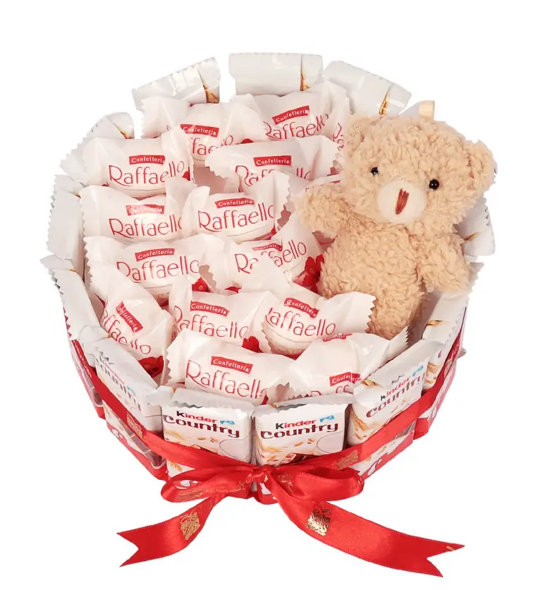 Kinder Country Kaplı Peluşlu Çikolata - Isparta çiçek siparişi