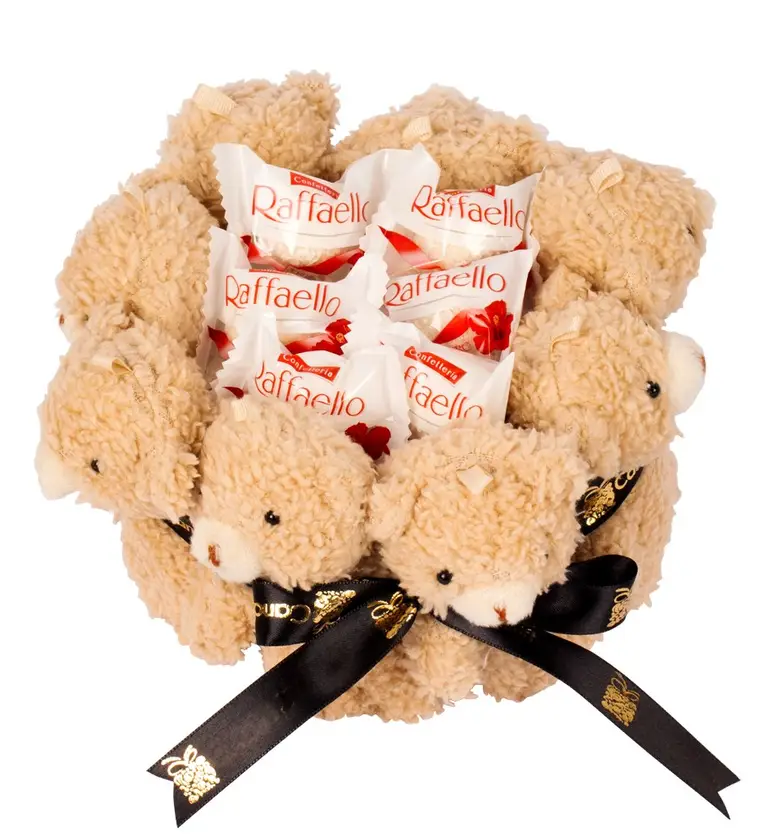 Peluş Kaplı Raffaello Çikolata - Kastamonu çiçek siparişi
