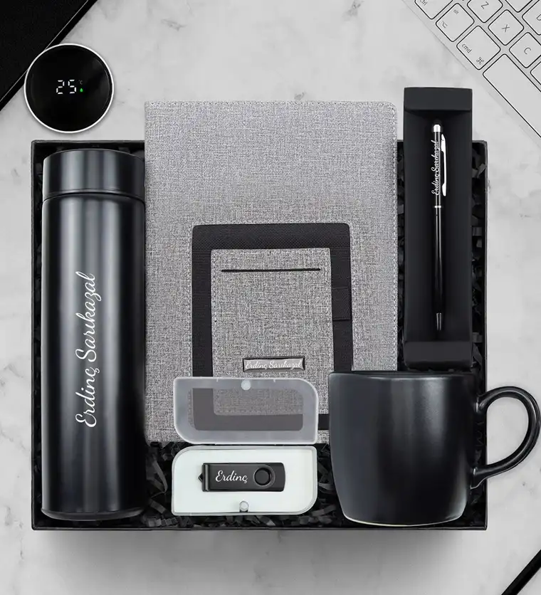 Dereceli Termos Defter & Kupa Usb Bellek Touch Pen Hediye Seti - Bitlis çiçek siparişi