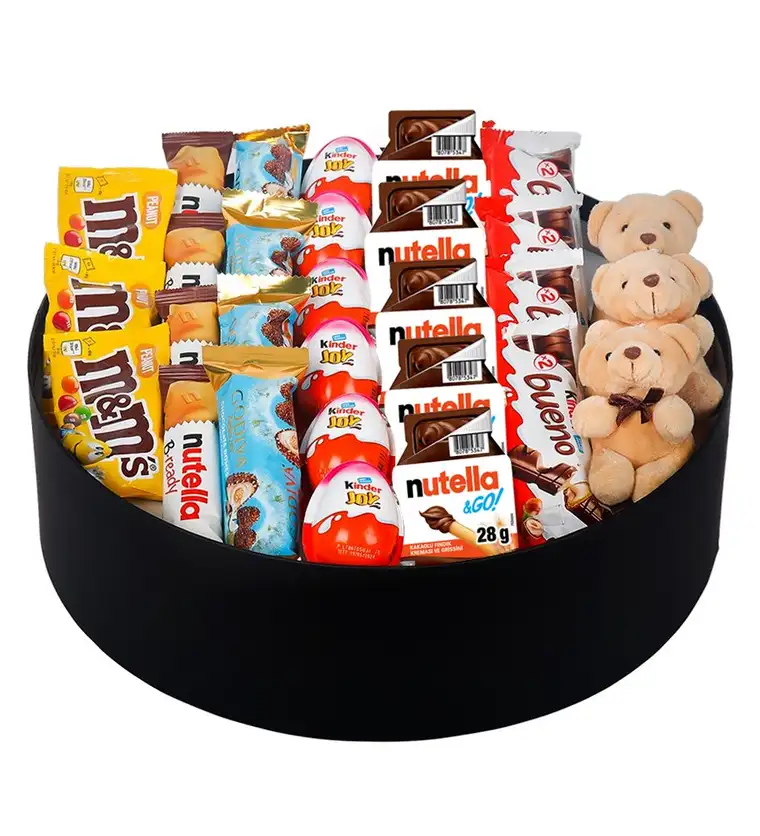 Dev Kutuda Mini Ayıcıklı Gourmet v2 - Adana çiçek siparişi
