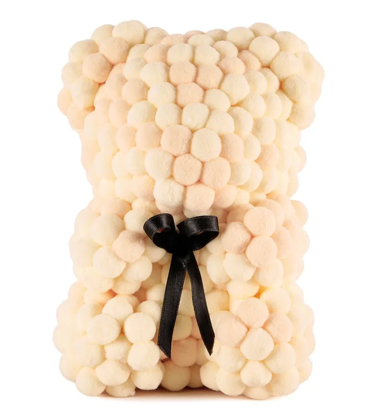 Little Teddy Pompom Bear - Krem Ponpon Ayıcık - Aksaray çiçek siparişi