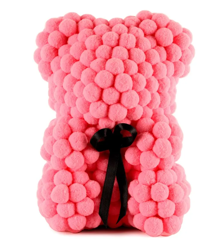 Little Teddy Pompom Bear - Pembe Ponpon Ayıcık - Aksaray çiçek siparişi