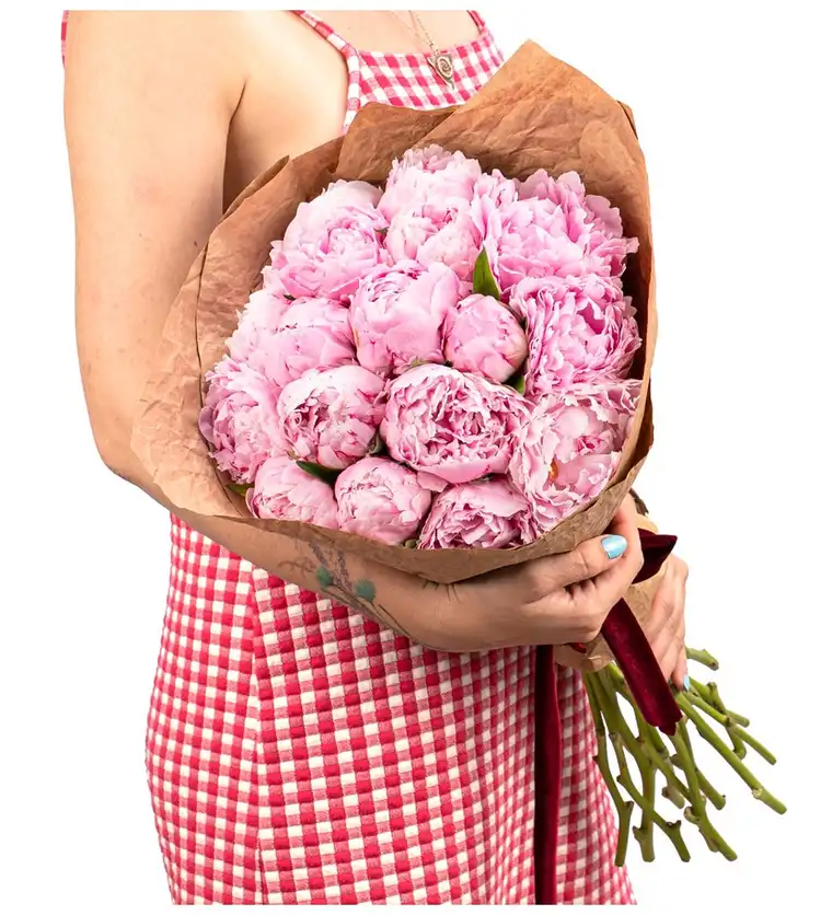 Natural 15'li Pembe Şakayık Buketi - Batman çiçek siparişi