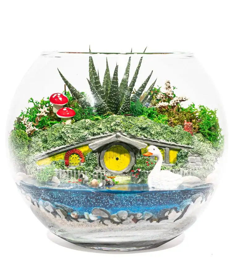 Shire Serisi Hobbit Bahçesi Haworthia Göl Evi Teraryum - Bitlis çiçek siparişi