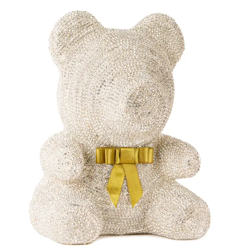 Teddy Diamond Bear - Gümüş Pırlantalı Ayıcık - Aksaray çiçek siparişi