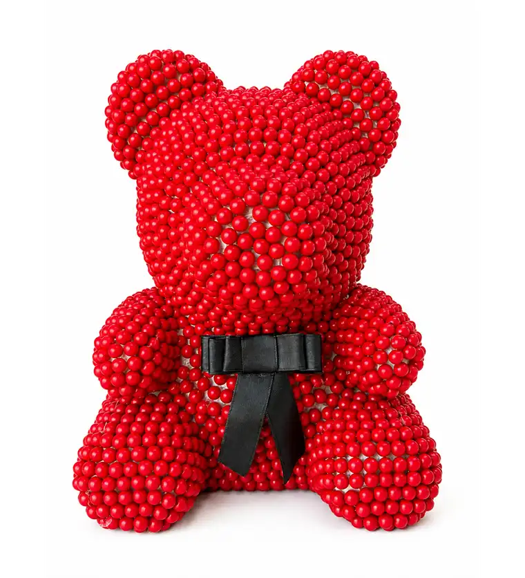 Teddy Pearl Bear - Kırmızı İnci Ayıcık - Aksaray çiçek siparişi