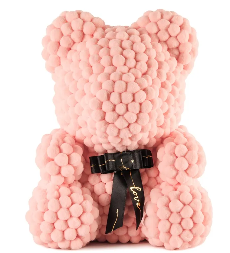 Teddy Pompom Bear - Açık Pembe Ponpon Ayıcık - Aksaray çiçek siparişi